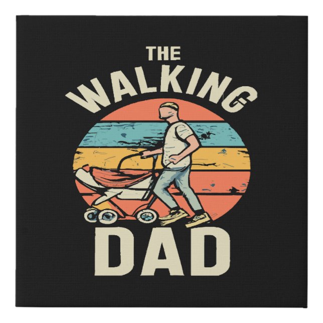 the walking dad faux canvas print (Front)