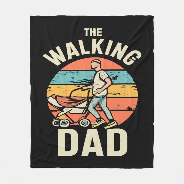 the walking dad fleece blanket (Front)