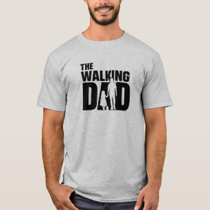 The Walking Dad Funny Father Daughter Silhouette T-Shirt
