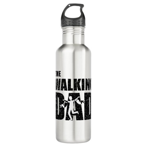 The Walking Dad Funny Gift for Father Stainless Steel Water Bottle