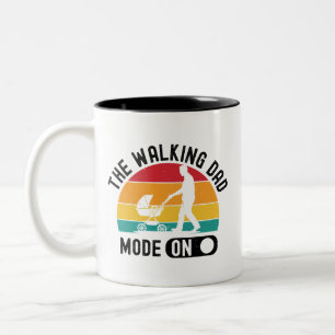 The Walking Dad Funny New Dad Fathers Day Two-Tone Coffee Mug