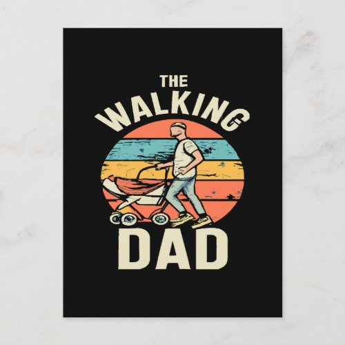 the walking dad postcard