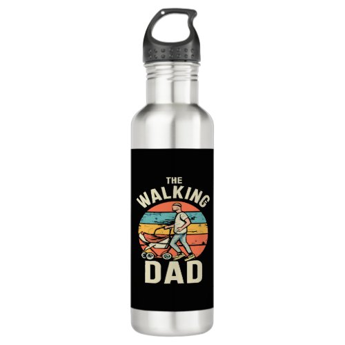 the walking dad stainless steel water bottle