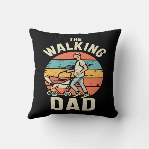 the walking dad throw pillow