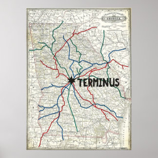 The Walking Dead - Terminus Map Poster
