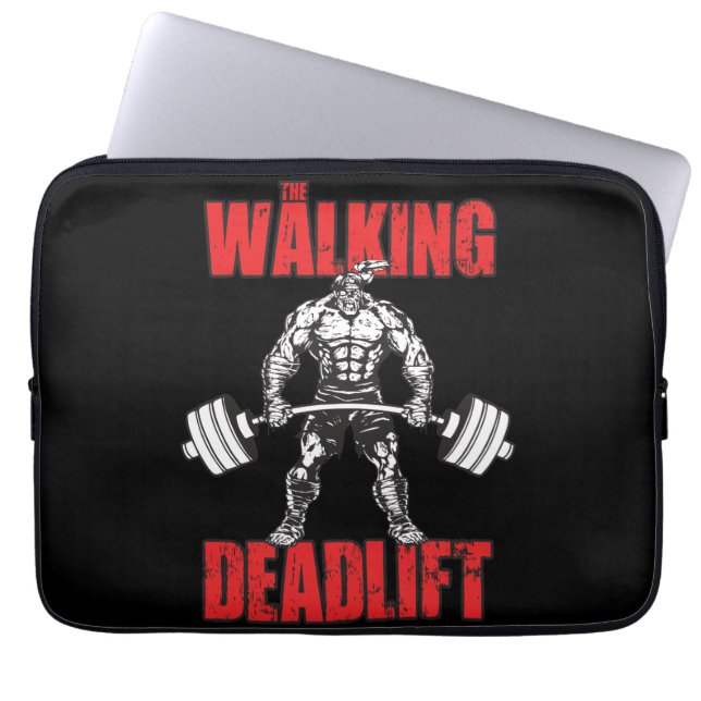 The Walking Deadlift - Zombie Workout Laptop Sleeve (Front)