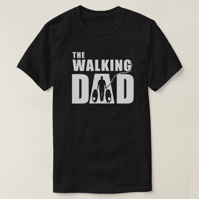 The Walking Newfoundland Dad  T-Shirt (Design Front)
