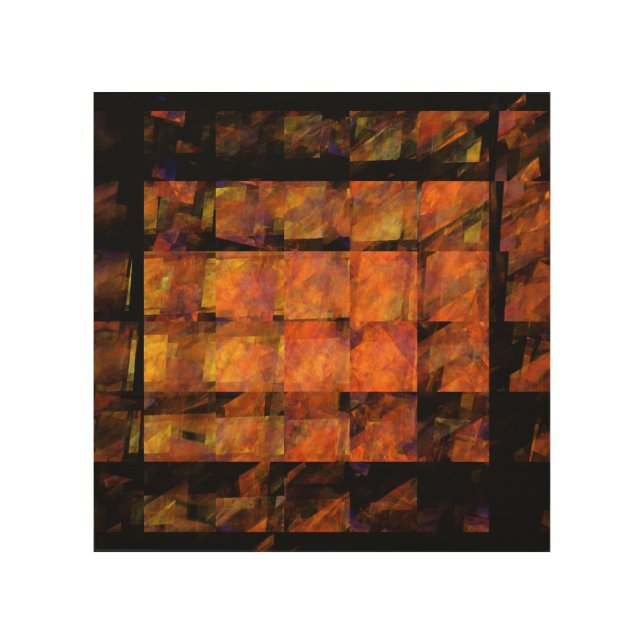 The Wall Abstract Geometric Fire Art Modern (Front)
