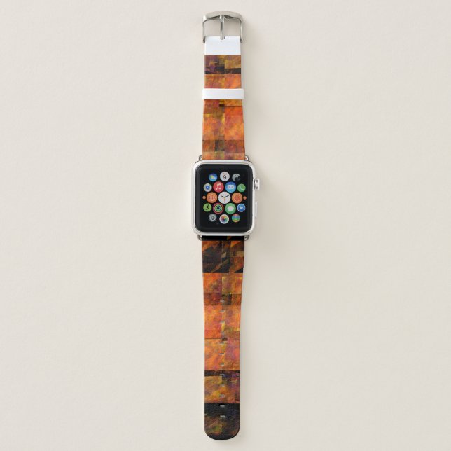 The Wall Abstract Geometric Fire Art Modern Apple Watch Band (Front)