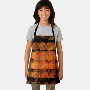 The Wall Abstract Geometric Fire Art Modern Apron