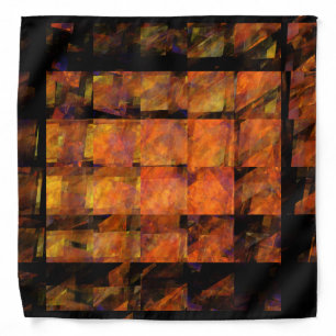 The Wall Abstract Geometric Fire Art Modern Bandana