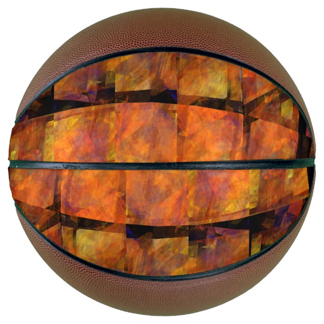The Wall Abstract Geometric Fire Art Modern Basketball (Front)