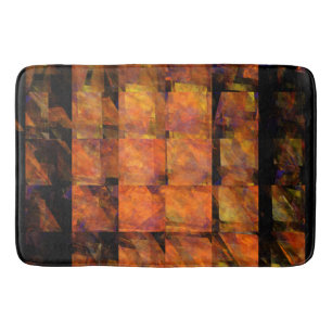 The Wall Abstract Geometric Fire Art Modern Bathroom Mat