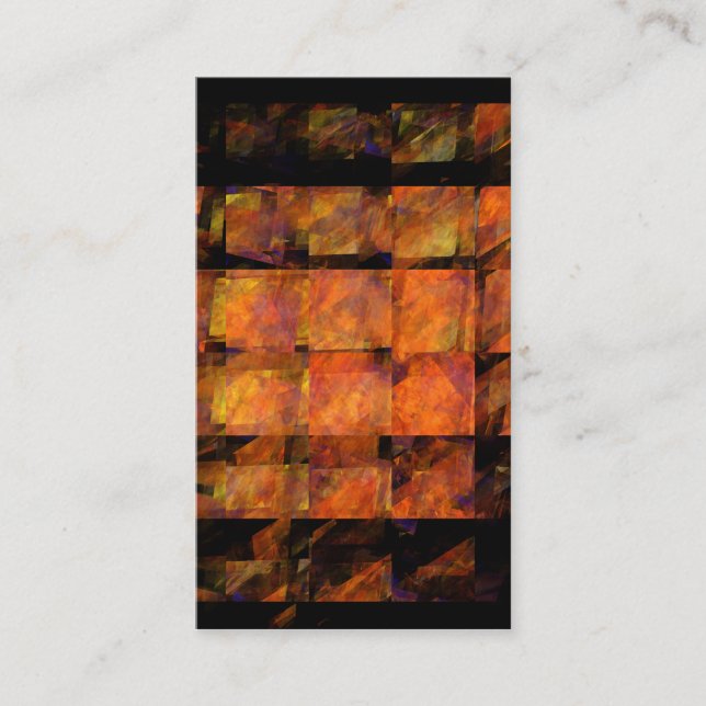 The Wall Abstract Geometric Fire Art Modern Business Card (Front)