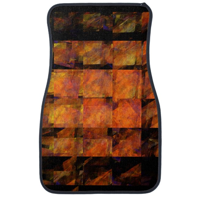 The Wall Abstract Geometric Fire Art Modern Car Floor Mat (Front)