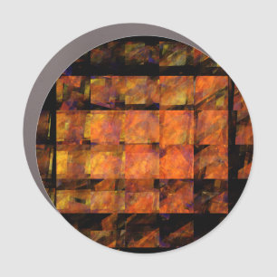 The Wall Abstract Geometric Fire Art Modern Car Magnet