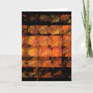 The Wall Abstract Geometric Fire Art Modern Card
