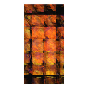 The Wall Abstract Geometric Fire Art Modern Card