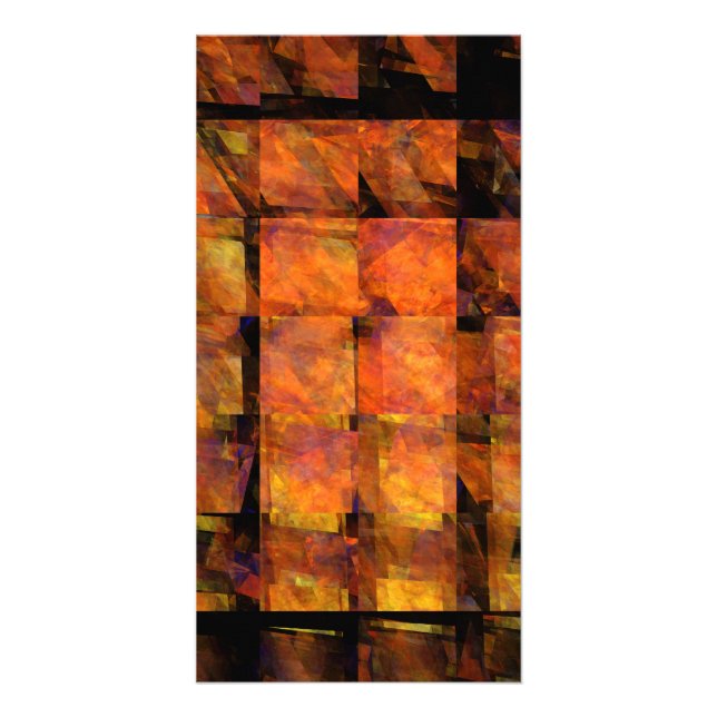 The Wall Abstract Geometric Fire Art Modern Card (Front)