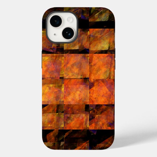 The Wall Abstract Geometric Fire Art Modern Case-Mate iPhone Case (Back)