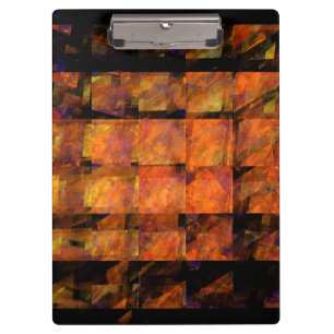 The Wall Abstract Geometric Fire Art Modern Clipboard