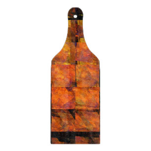 The Wall Abstract Geometric Fire Art Modern Cutting Board