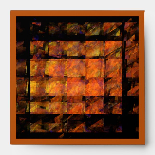 The Wall Abstract Geometric Fire Art Modern Envelope (Front)