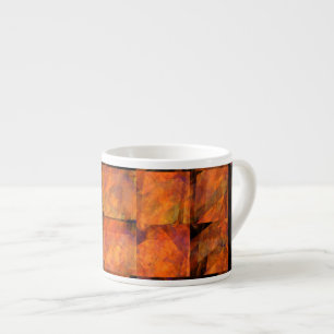 The Wall Abstract Geometric Fire Art Modern Espresso Cup
