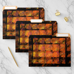 The Wall Abstract Geometric Fire Art Modern File Folder