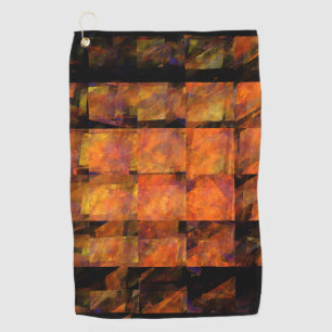 The Wall Abstract Geometric Fire Art Modern Golf Towel