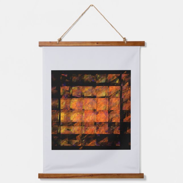 The Wall Abstract Geometric Fire Art Modern Hanging Tapestry (Front)