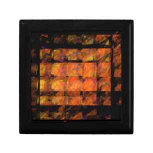 The Wall Abstract Geometric Fire Art Modern Jewelry Box