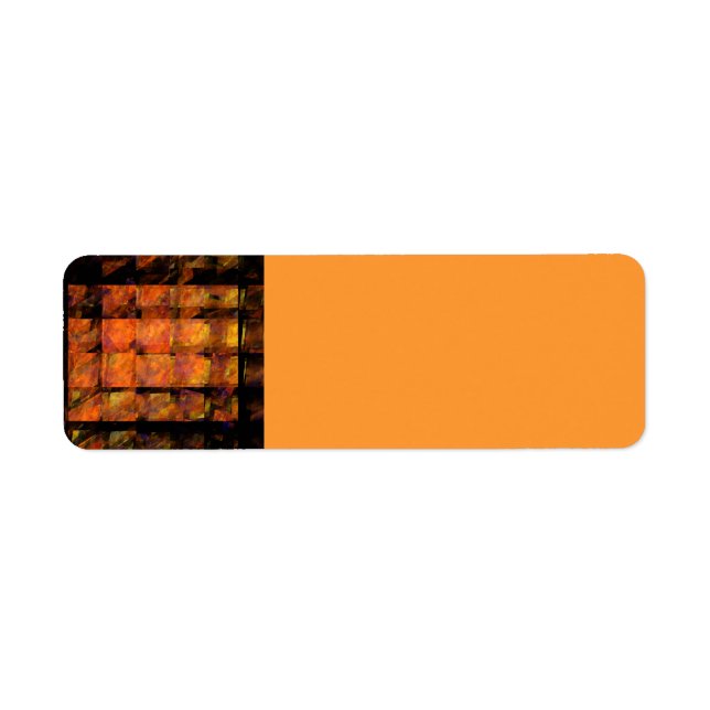 The Wall Abstract Geometric Fire Art Modern Label (Front)