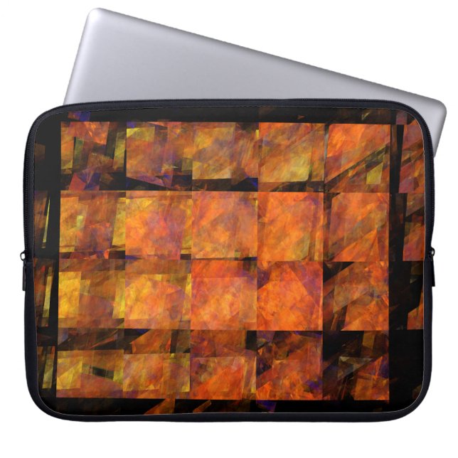 The Wall Abstract Geometric Fire Art Modern Laptop Sleeve (Front)