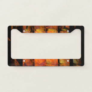 The Wall Abstract Geometric Fire Art Modern License Plate Frame