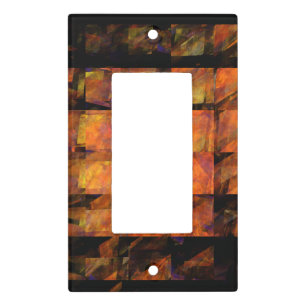 The Wall Abstract Geometric Fire Art Modern Light Switch Cover