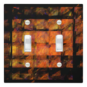 The Wall Abstract Geometric Fire Art Modern Light Switch Cover