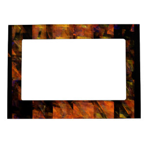 The Wall Abstract Geometric Fire Art Modern Magnetic Picture Frame