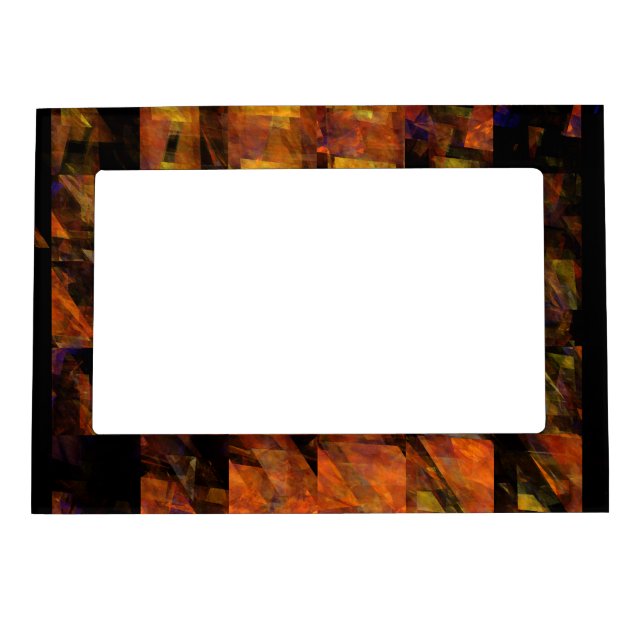 The Wall Abstract Geometric Fire Art Modern Magnetic Picture Frame (Front)