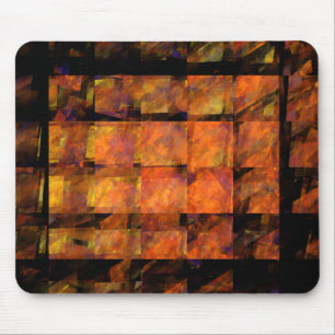 The Wall Abstract Geometric Fire Art Modern Mouse Pad