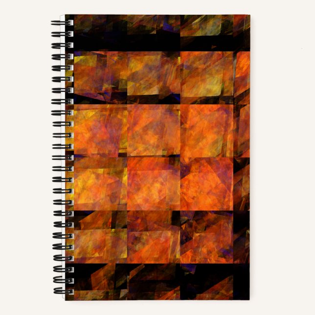 The Wall Abstract Geometric Fire Art Modern Notebook (Front)