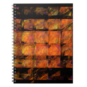 The Wall Abstract Geometric Fire Art Modern Notebook