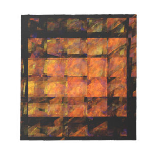 The Wall Abstract Geometric Fire Art Modern Notepad