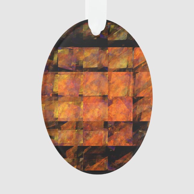 The Wall Abstract Geometric Fire Art Modern Ornament (Front)