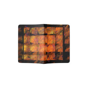 The Wall Abstract Geometric Fire Art Modern Passport Holder