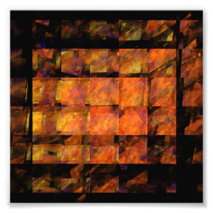 The Wall Abstract Geometric Fire Art Modern Photo Print