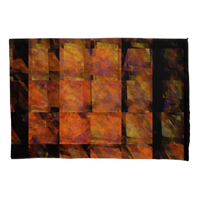 The Wall Abstract Geometric Fire Art Modern Pillow Case (Front)