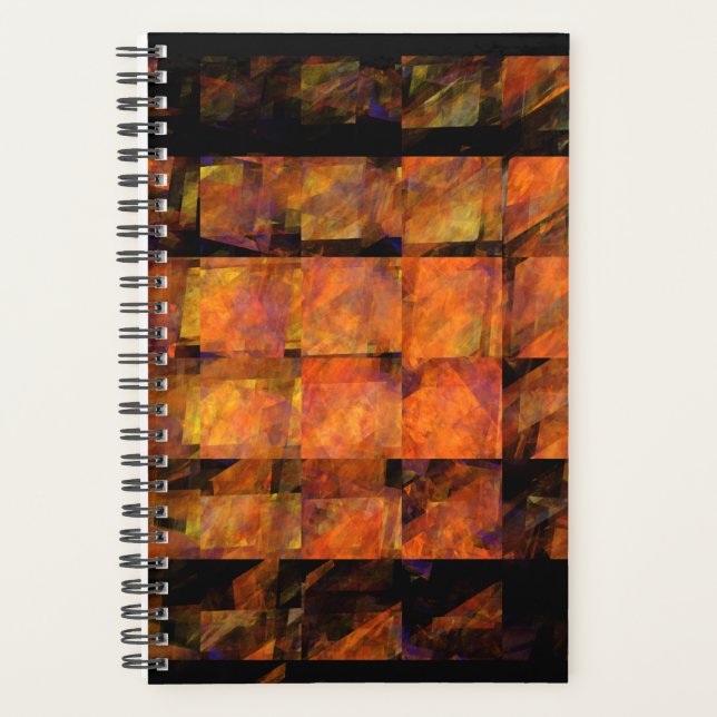 The Wall Abstract Geometric Fire Art Modern Planner (Front)