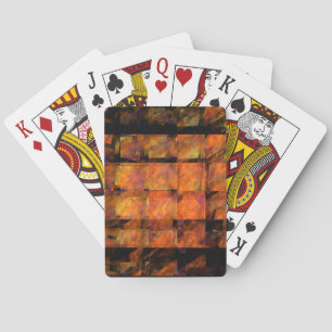The Wall Abstract Geometric Fire Art Modern Poker Cards