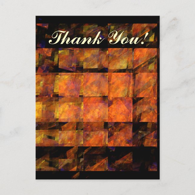 The Wall Abstract Geometric Fire Art Modern Postcard (Front)